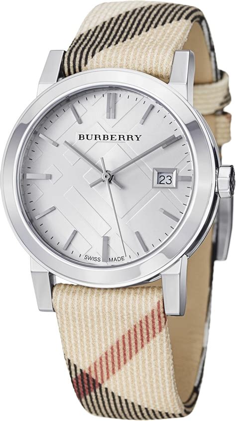 burberry watch leather strap sale|Burberry leather watch strap.